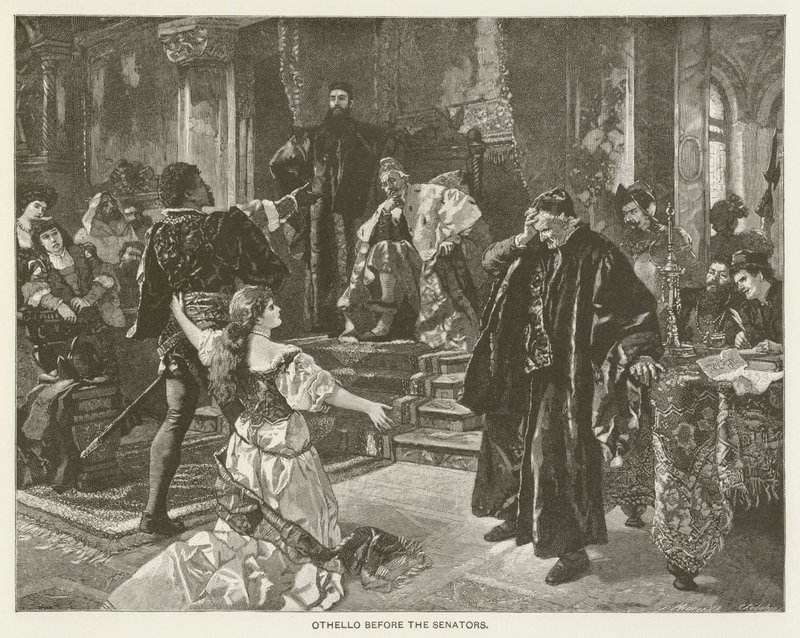 Othello voor de senatoren door after Carl Ludwig Friedrich Becker