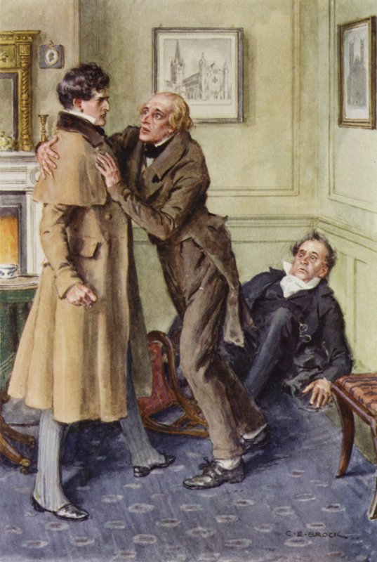 Illustratie voor Martin Chuzzlewit door after Charles Edmund Brock