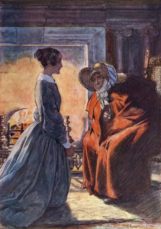 Jane Eyre en de Zigeuner door after Charles Edmund Brock