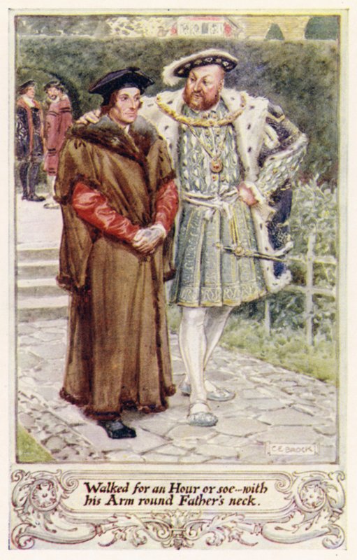 Wandelde een uur of zo, met zijn arm om vaders nek door after Charles Edmund Brock