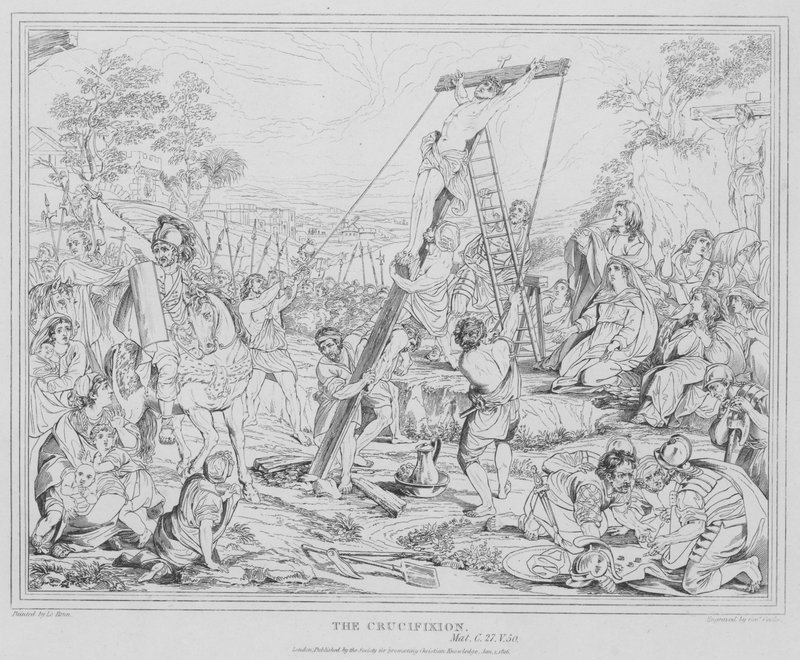 De Kruisiging door after Charles Le Brun