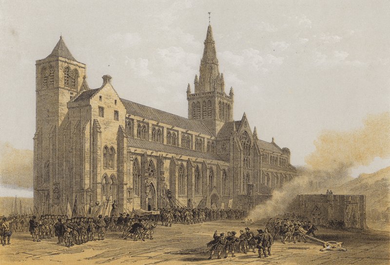 Kathedraal van Glasgow (St Mungos), Exterieur door after David Roberts