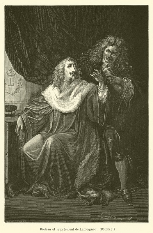 Boileau en de president van Lamoignon, Boileau door after Emile Antoine Bayard