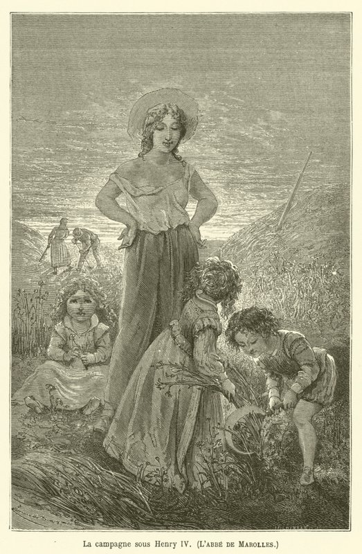 Het platteland onder Henry IV, Labbe de Marolles door after Emile Antoine Bayard