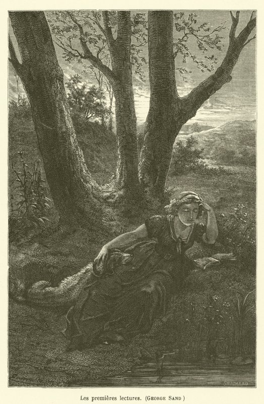 De eerste lezingen, George Sand door after Emile Antoine Bayard