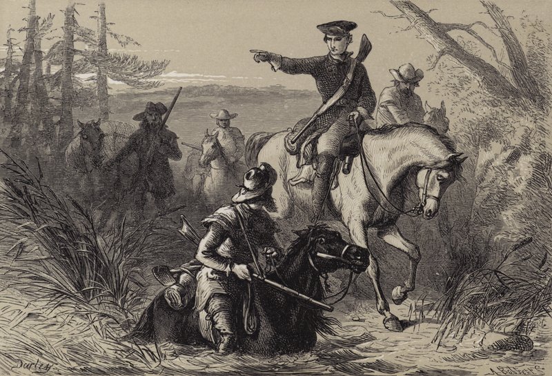 Majoor Washington op zijn missie naar de Franse commandant door after Felix Octavius Carr Darley