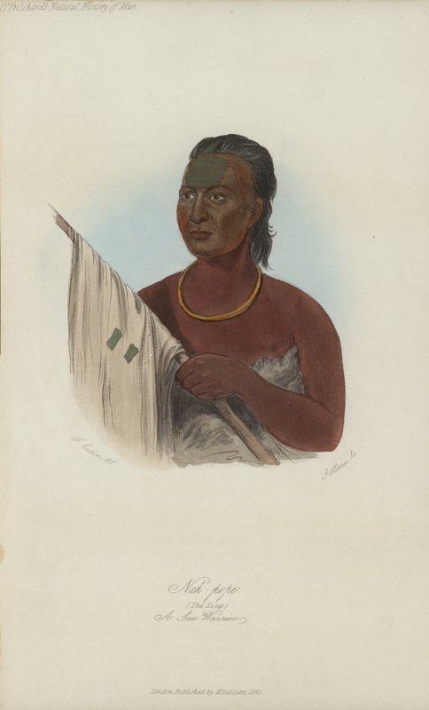 Nah-pope, De Soep, Een Sac Strijder (aquatint) door after George Catlin