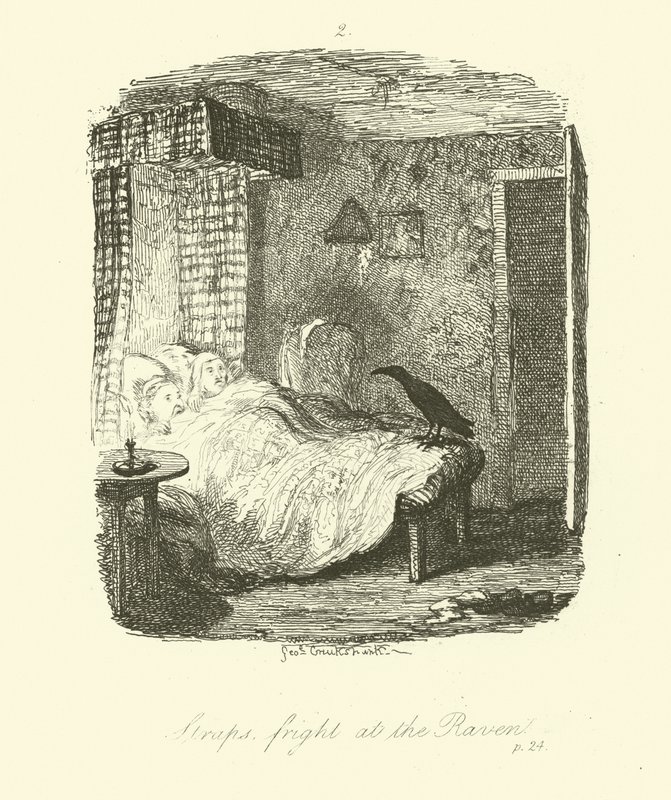 Illustratie voor Roderick Random door Tobias Smollett door after George Cruikshank