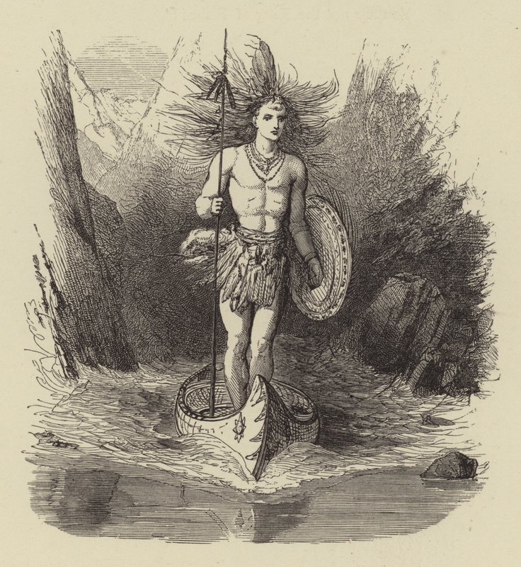 Longfellows Hiawatha door after George Housman Thomas