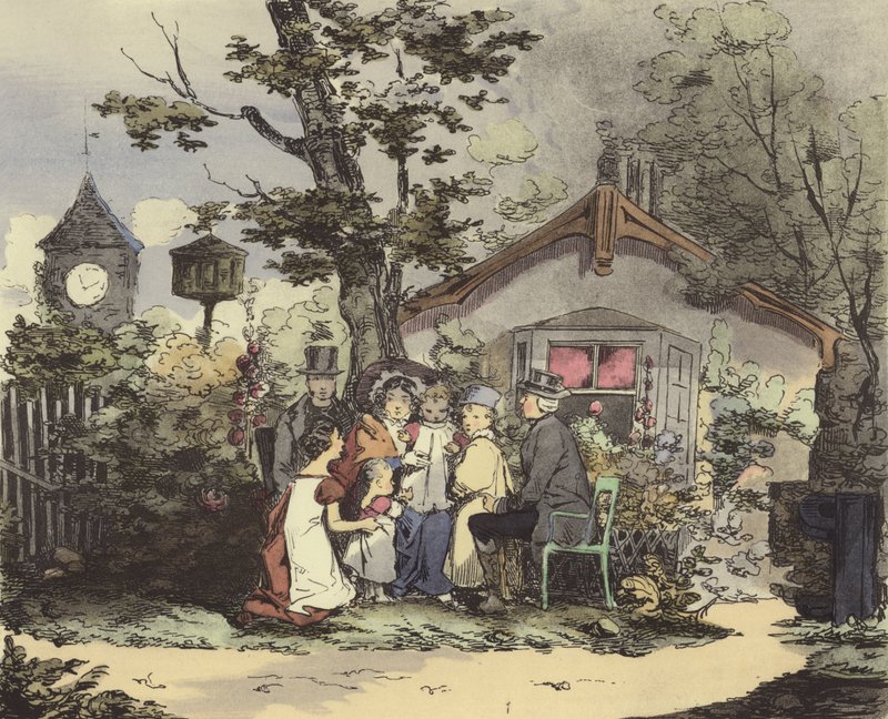 Een minister en zijn familie door after Henri Bonaventure Monnier