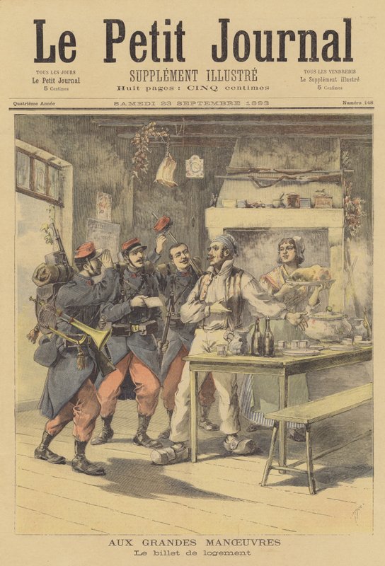 Franse militaire manoeuvres door after Henri Meyer