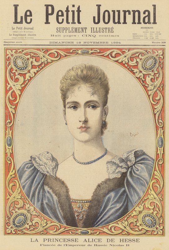 Prinses Alix van Hessen, verloofde van tsaar Nicolaas II van Rusland door after Henri Meyer