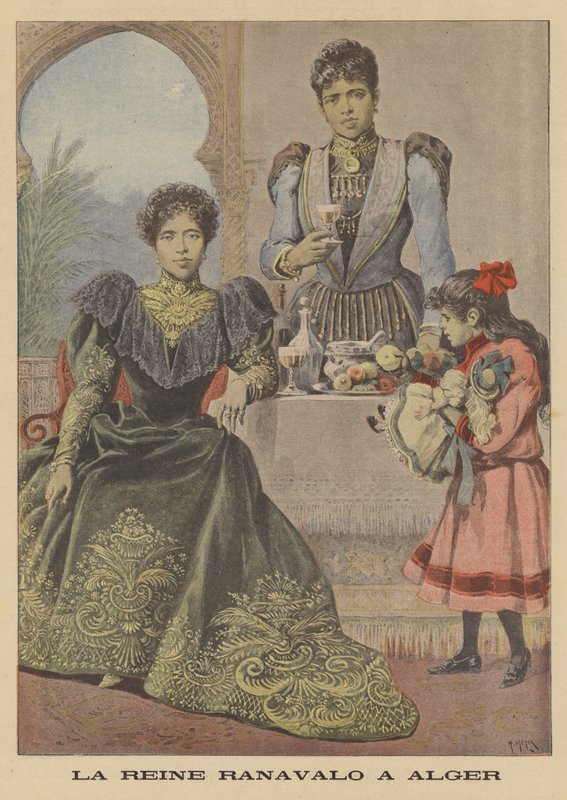 Koningin Ranavalona III van Madagaskar in ballingschap in Algiers door after Henri Meyer