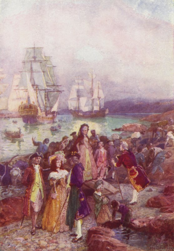Landing van de Loyalisten, 1783 door after Henry Sandham