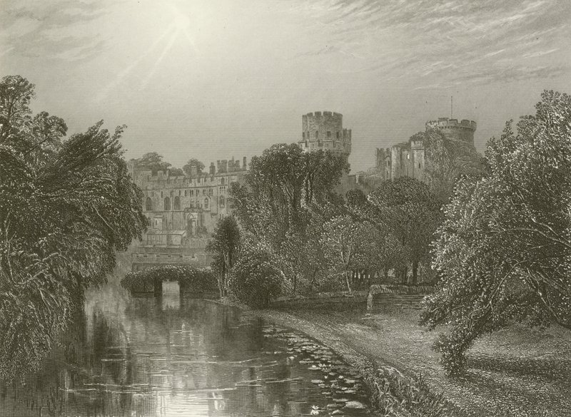 Warwick Castle, voor de brand door Henry after Warren