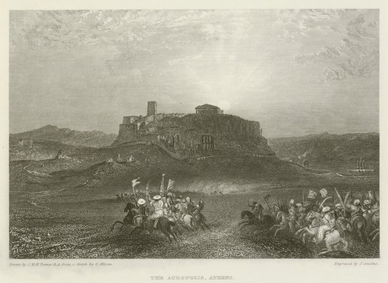 De Akropolis, Athene door after Joseph Mallord William Turner