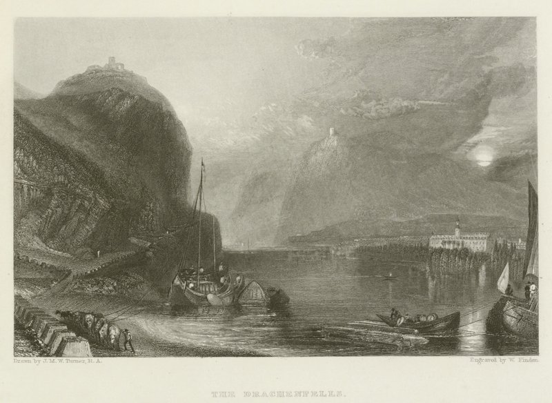 De Drachenfels door after Joseph Mallord William Turner