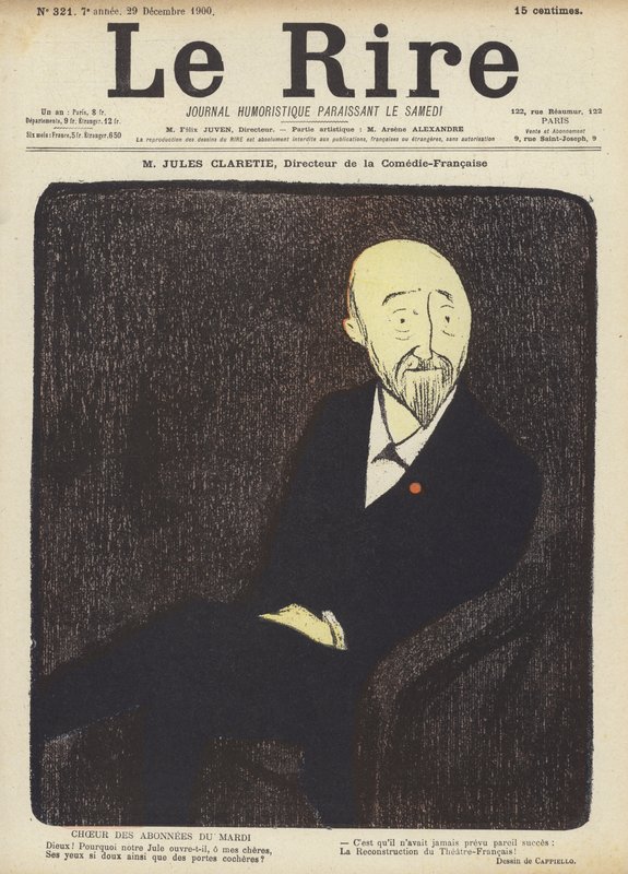 Jules Claretie, Directeur De La Comedie-Francaise, Illustratie voor Le Rire door after Leonetto Cappiello