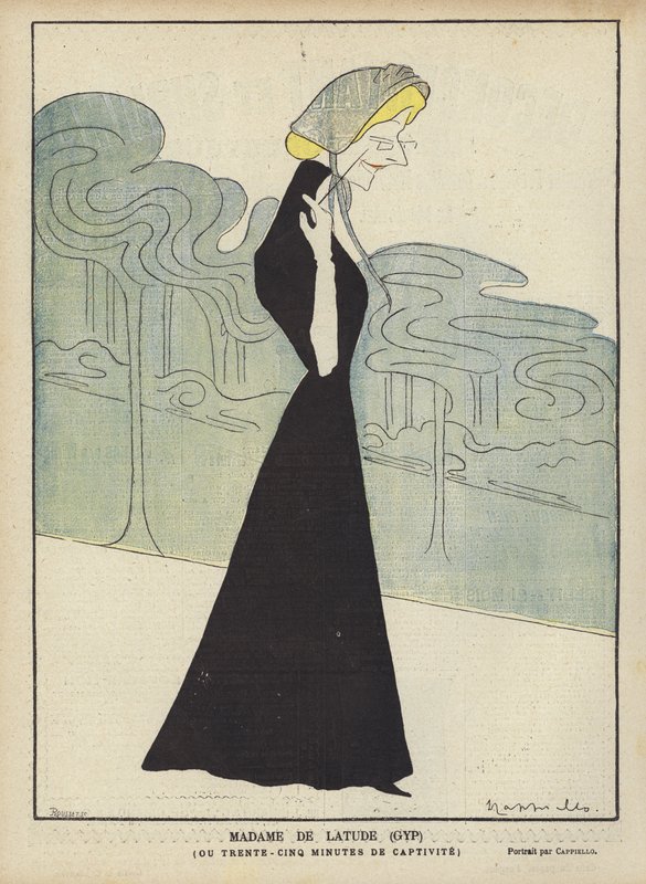 Madame De Latude (GYP), Illustratie voor Le Rire door after Leonetto Cappiello