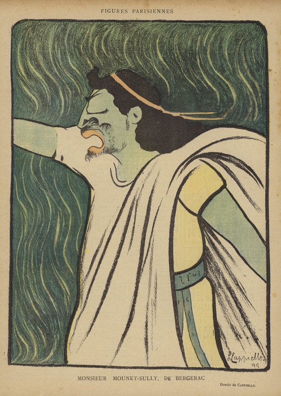 Mounet-Sully, Illustratie voor Le Rire door after Leonetto Cappiello
