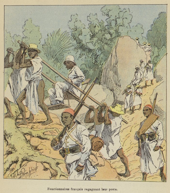 Franse ambtenaren keren terug naar hun post door after Louis Charles Bombled