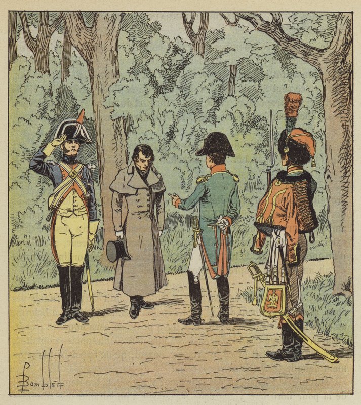 De Keizer ondervraagt een spion in het Elysee door after Louis Charles Bombled