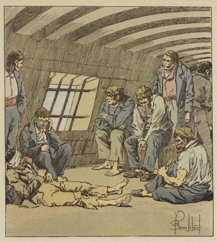 De meeste van onze goede matrozen waren gevangenen in Engeland door after Louis Charles Bombled