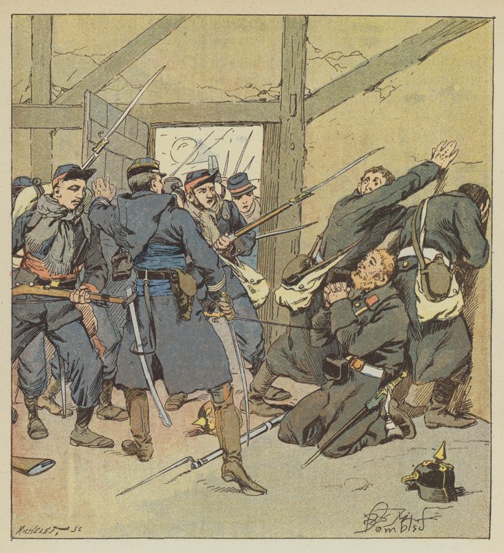 De aanval op Villejouan door commandant Fouilhade door after Louis Charles Bombled