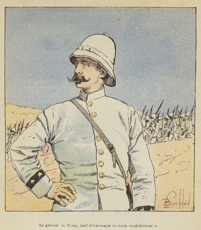 Generaal de Torcy, stafchef van het expeditieleger door after Louis Charles Bombled