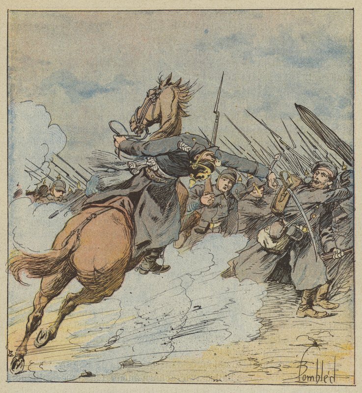 Dood van kolonel de Kontski door after Louis Charles Bombled