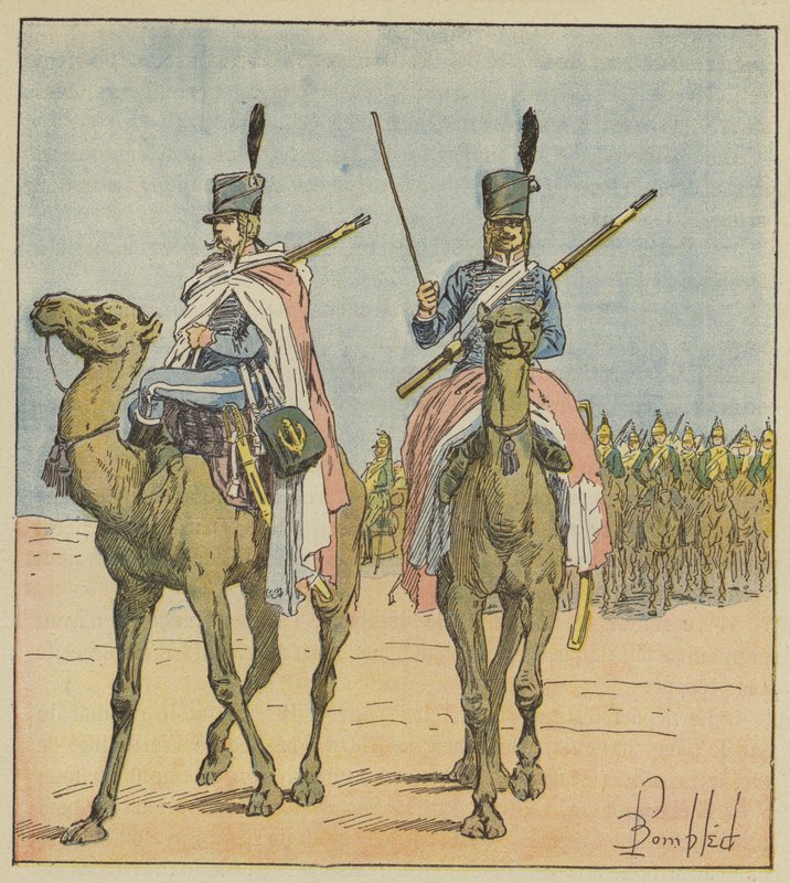 Napoleon creëerde regimenten van dromedarissen door after Louis Charles Bombled