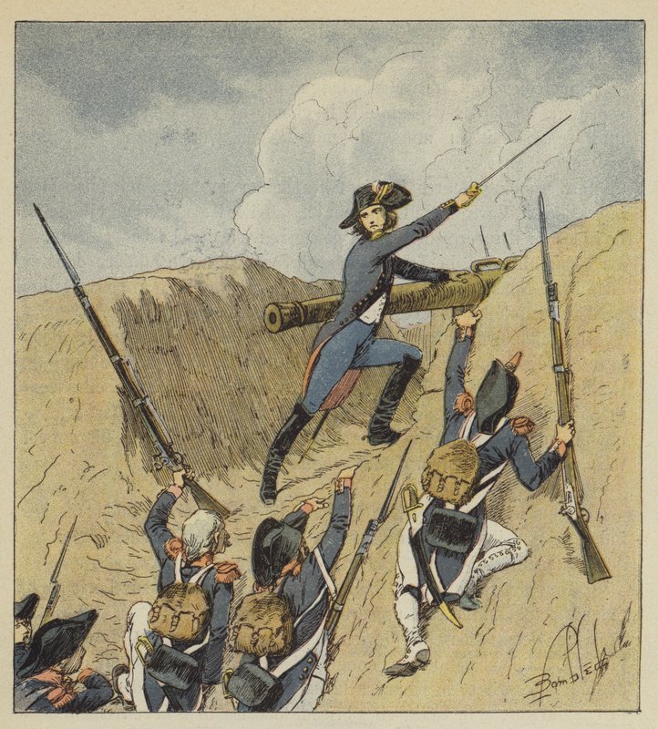 Napoleon stormt vooruit net uit de kindertijd en zijn eerste stappen schitteren met pure glorie door after Louis Charles Bombled