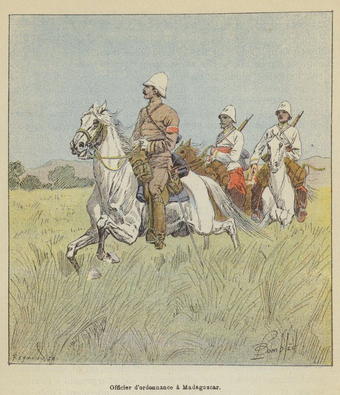 Ordonnantieofficier in Madagaskar door after Louis Charles Bombled