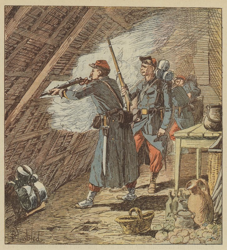 Een sergeant van het vreemdelingenlegioen schakelt tachtig mannen uit door after Louis Charles Bombled