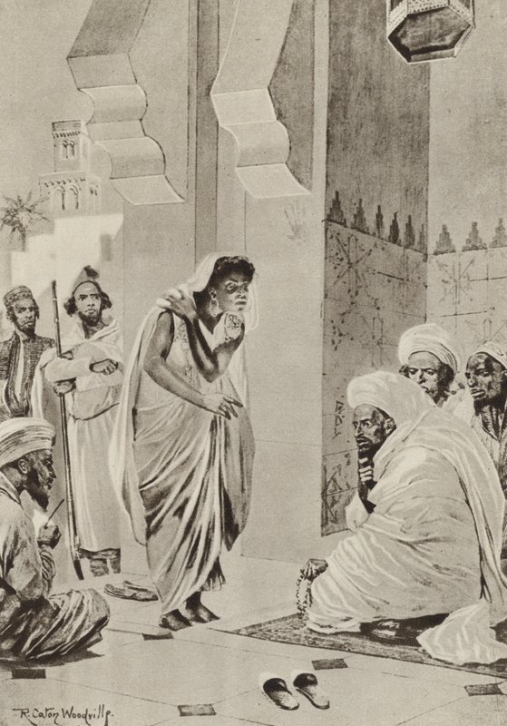 Marktplaats in Afrika, waar slaven worden verkocht om naar Amerika te worden verscheept door after Richard Caton II Woodville