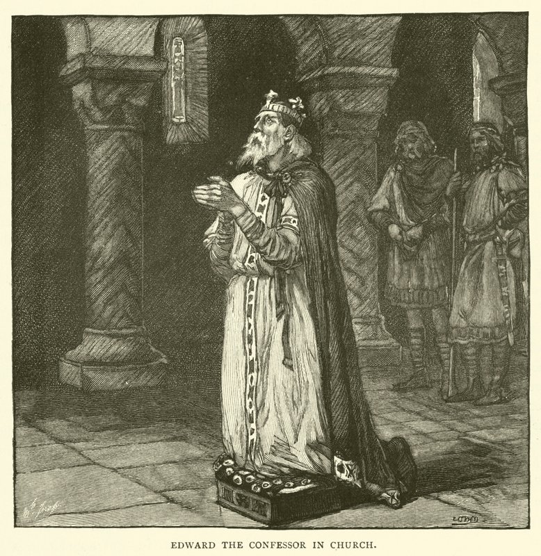 Eduard de Belijder in de kerk door after William Henry Margetson