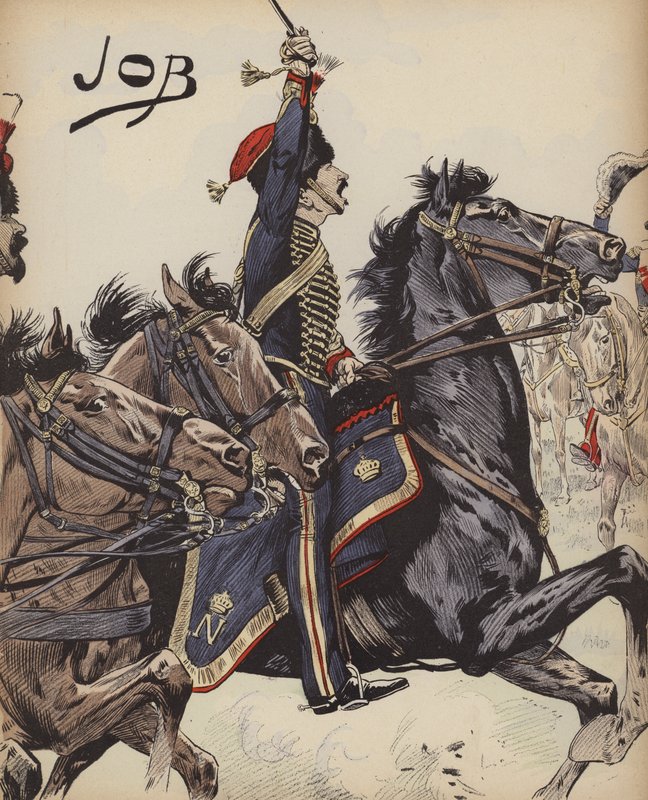 Franse cavalerist van de Napoleontische oorlogen door pseudonym for Onfray de Breville Jacques Job