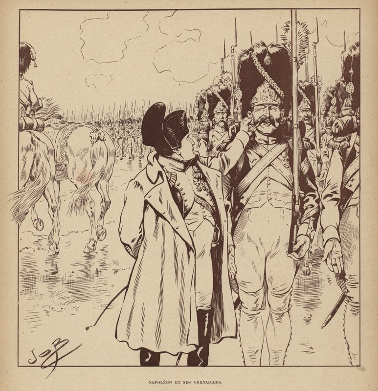 Napoleon en zijn grenadiers door pseudonym for Onfray de Breville Jacques Job