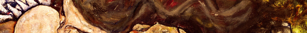 De omhelzing, 1917 (Egon Schiele), Detail: Verschlungene Köpfe