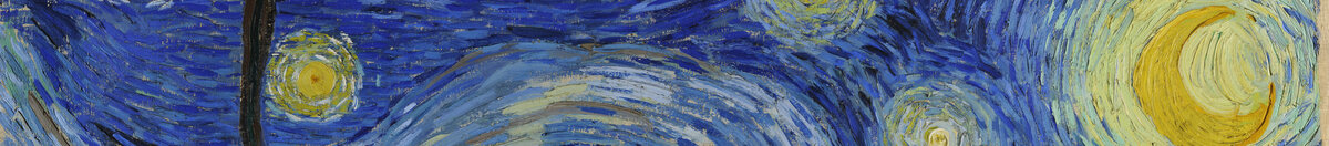 De sterrennacht (Vincent van Gogh), Detail: Leuchtender Sichelmond