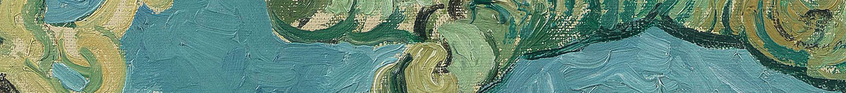 Amandelbloesem (Vincent van Gogh), Detail: Blühender Hauptast unten