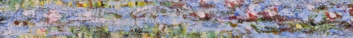De waterlelijver met de Japanse brug (Claude Monet), Detail: Seerosenblüten
