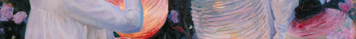 Anjer, lelie, lelie, roos (John Singer Sargent), Detail: Mädchen mit leuchtendem Lampion