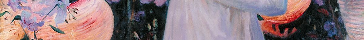 Anjer, lelie, lelie, roos (John Singer Sargent), Detail: Rosa Lampion und Lilien