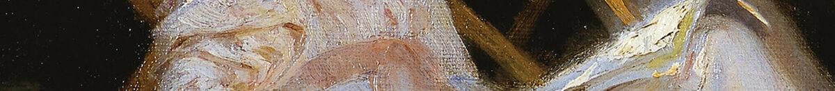 Marie Krøyer zittend in de ligstoel in de tuin bij het huis van mevrouw Bendsen (Peder Severin Krøyer), Detail: Lesende Frau im Liegestuhl