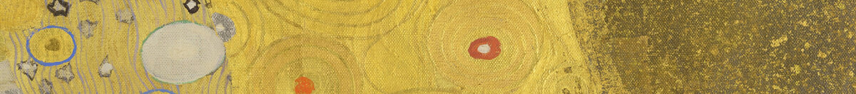 De kus (Gustav Klimt), Detail: Kreisornamente des Frauenkleides