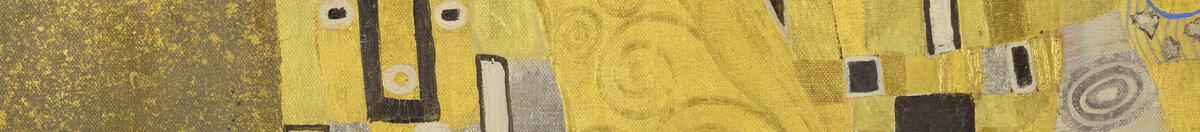De kus (Gustav Klimt), Detail: Rechteckmuster des Männergewandes