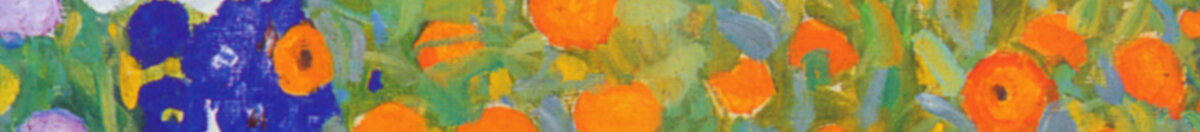 Boerentuin (Gustav Klimt), Detail: Orangefarbenes Ringelblumenmeer