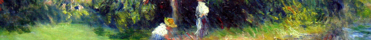 Bloeiende kastanjeboom (Pierre-Auguste Renoir), Detail: Figuren unter dem Baum