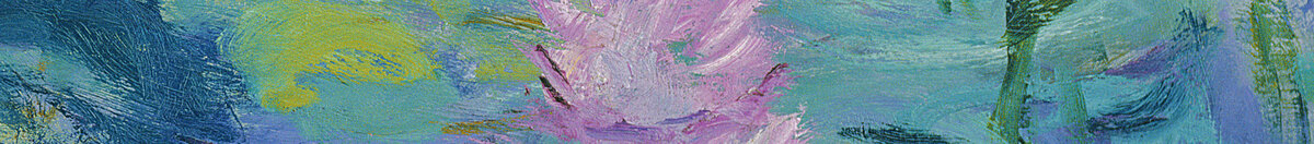 Waterlelies, 1916-19 (Claude Monet), Detail: Blüten am rechten Ufer